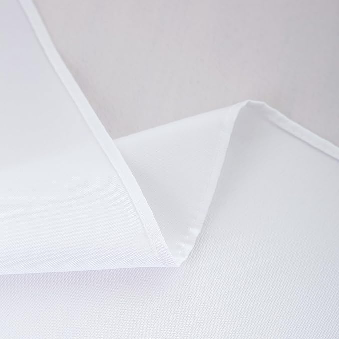 sancua 2 Pack Small Square Tablecloth 24 x 24 Inch White, Stain and Wrinkle Resistant Washable Polyester Table Cloth Decorative Solid Fabric Table Cover for Nightstand End Bedside Tables-Ruum Studio Home