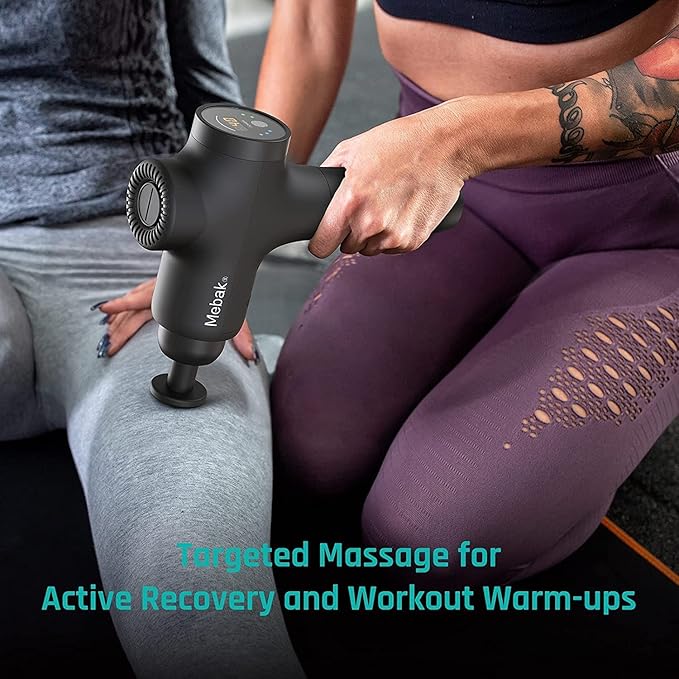 Mebak 3 Massage Gun, Massage Gun Deep Tissue for Athletes, Professional Muscle Percussion Massage Gun,Massager Gun for Shoulder Leg Back Body Pain Relief,Quiet Portable Sport Massager, Gifts for Him-Ruum Studio Home