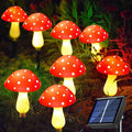 8-Pack Red Solar Mushroom Lamp, 8 Modes, Outdoor Waterproof, for Garden Decor, Christmas, Halloween, Yard, Lawn-Ruum Studio Home