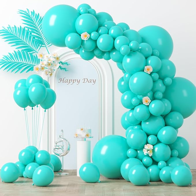 130pcs Teal Balloons Different Sizes 18" 12" 10" 5" Turquoise Blue Balloons for Boys Girls Baby Shower Wedding Anniversary Graduation Engagements Birthday Party Decorations-Ruum Studio Home