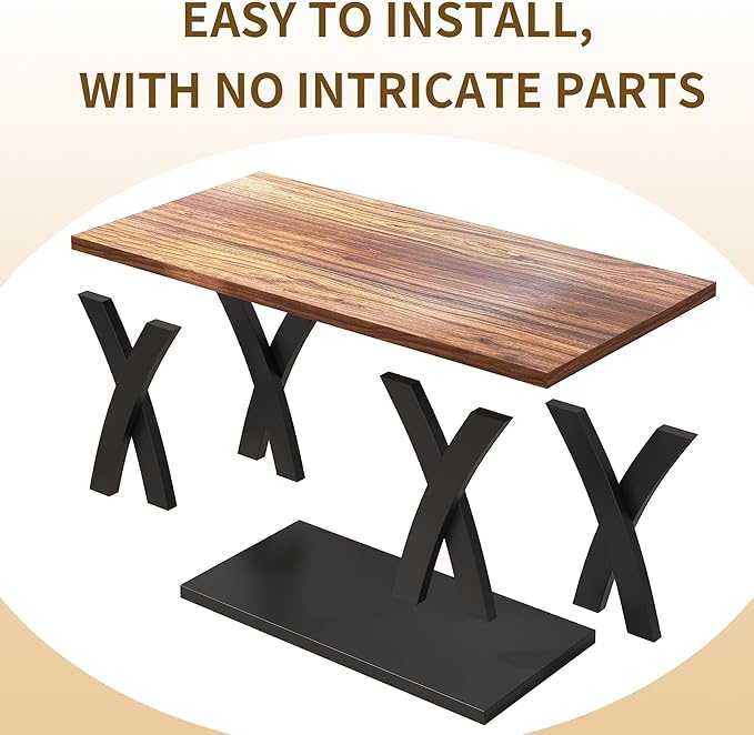 47” Wood Coffee Tables for Living Room Rustic Stands with Storage Shelf Black Blown Coffee Tables for Living Room Farmhouse Center Stands with Shelf. Farmhouse Rectangle Center Table-Ruum Studio Home