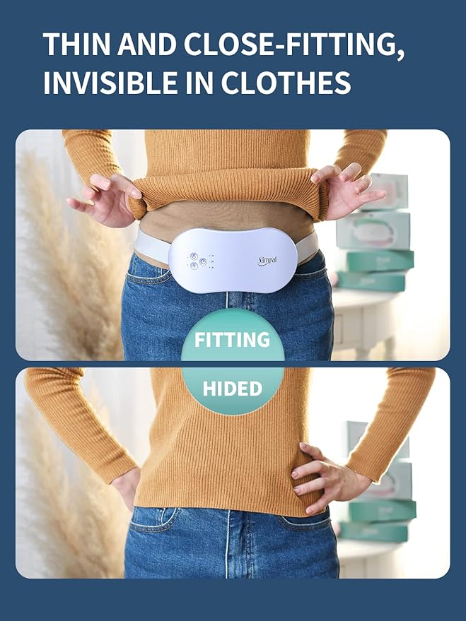 Slimpal Period Heating Pad for Cramps, FSA HSA Eligible, Portable Heat Pad for Menstrual Cramp Relief, Electric Cordless Heating Belt, 3 Timer Auto Off Setting, Gifts for Her Women Girl Wife, Purple-Ruum Studio Home