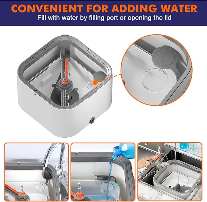 Upgraded Self-Standing Spin Mop and Bucket System, Detachable Inner Mop Bucket That Separates Dirty Water & 90° Foldable Head, Triple-Scrubbing System, for Hardwood Floors - White with 2 Pads-Ruum Studio Home