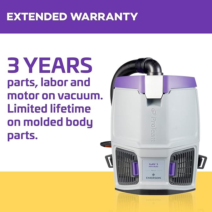ProTeam GoFit 3 Commercial Backpack Vacuum with ProBlade Hard Surface & Carpet Tool Kit, 3 qt, Corded-Ruum Studio Home