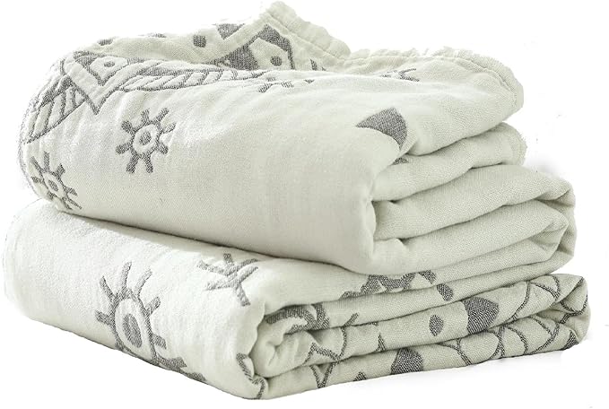 MSGKV Woven Boho Throw Blanket for Couch 100% Cotton Blankets,Versatile KnitWoven Blanket, Super Soft Warm & Decorative Blanket for Chair Bed Sofa and Living Room, 60''Wx 80''L-Ruum Studio Home