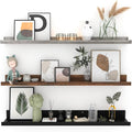 Giftgarden 36 Inch Multi Colors Floating Shelves for Wall Mount, Assorted Colors Wood Wall Shelf Ledge for Bathroom Bedroom Living Room Kitchen Storage, Set of 3 Different Sizes-Ruum Studio Home