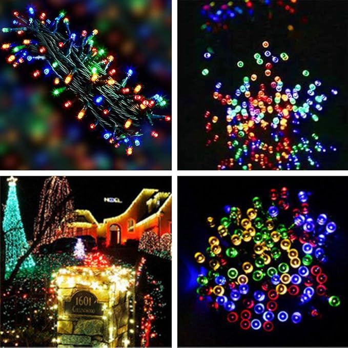 HOME LIGHTING 66ft Christmas Decorative Mini Lights, 200 LED Green Wire Fairy Starry String Lights Plug in, 8 Lighting Modes, for Indoor Outdoor Xmas Tree Wedding Party Decoration (Multicolor)-Ruum Studio Home