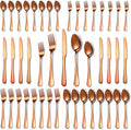 40 Pcs Rose Gold Silverware Set for 8, Food Grade Stainless Steel Flatware Set, Eating Utensils Sets Include Fork/Knife/Spoon,Home Kitchen Tableware Set, Reusable Cutlery Set, Dishwasher Safe-Ruum Studio Home