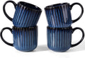 famiware Coffee Mugs Set of 4, Starlight 11 oz Mug Cup Set with Handle for Coffee, Tea, Cocoa, Milk - Ceramic Stoneware Mug Set, Nebulas Blue-Ruum Studio Home