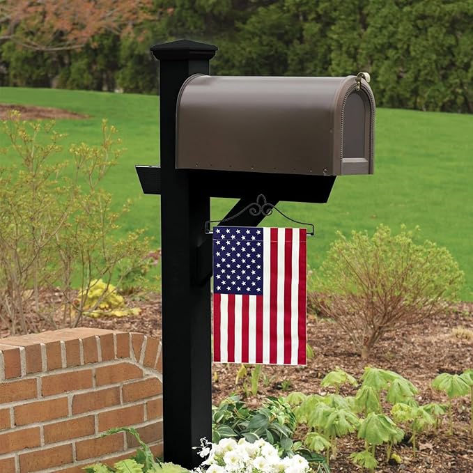 TOPFLAGS Garden Flag Holder with American Flag Garden Flag Banner Hanger for Wall Outside Yard Small 12x18 Inch-Ruum Studio Home
