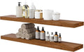 BAMEOS Floating Shelves,40 in W x 8in D Wall Mounted Wooden Shelves with Invisible Brackets Set of 2, Hanging Wall Shelves Decoration for Bedroom, Bathroom, Living Room and Kitchen-Ruum Studio Home