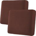 H.VERSAILTEX Super Stretch Individual Seat Cushion Covers Sofa Covers Couch Covers Slipcover Sets Thick Jacquard Textured Twill Fabric (2 Piece Large Sofa Cushion Covers, Burnt Brick)-Ruum Studio Home