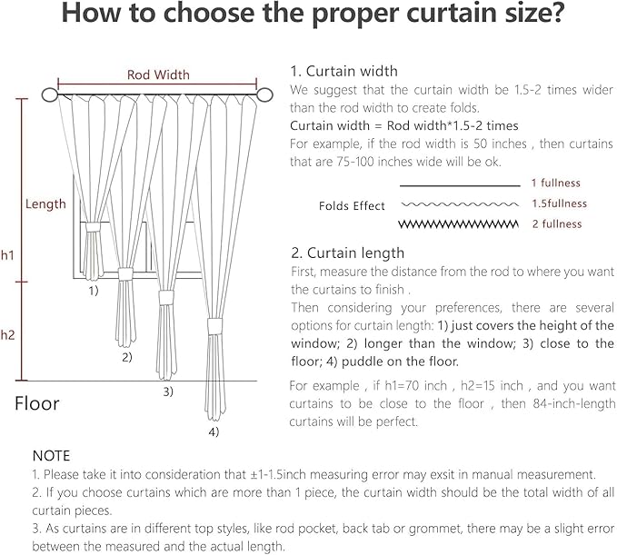 Joydeco Linen Curtains 108 Inch Length 2 Panel Sets,Light Filtering Curtains for Bedroom 52 Inch Wide Living Room Drapes with Back Tabs & Rod Pockets (W52 x L108 Inch, Beige)-Ruum Studio Home