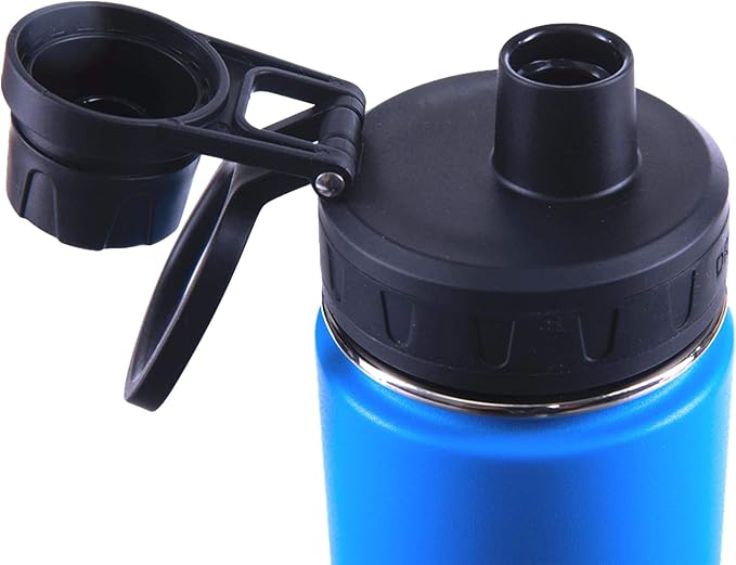 DRINCO Stainless Steel Water Bottle Spout Lid Vacuum Insulated Double Wall Water Bottle Wide Mouth (40oz 32oz 22oz 18oz 14oz) Leak Proof Keeps Cold or Hot (22 oz, 22oz Royal Blue)-Ruum Studio Home