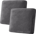 H.VERSAILTEX Velvet Stretch Couch Cushion Cover Plush Cushion Slipcover for Chair Loveseat Sofa Cushion Furniture Protector Seat Cushion Sofa Cover (2 Piece Large Sofa Cushion Covers, Grey)-Ruum Studio Home