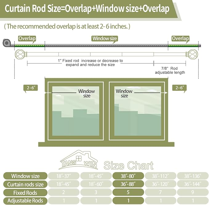 Wood Boho Curtain Rods for Windows:36-88Inch Wooden Farmhouse Curtain Rod for Bedroom Living Room,Heavy Duty Adjustable Rustic Decorative Drapery Rods with Vintage Imitation Wood Finial,Brown-Ruum Studio Home