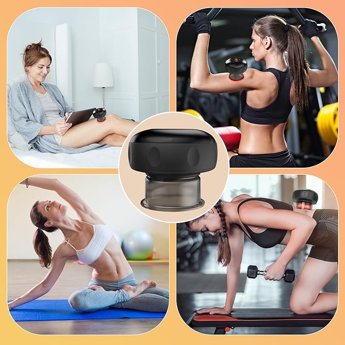 5-in-1 Smart Dynamic Cupping Therapy Set, Smart Cupping Therapy Massager, 12 Levels of Suction Strength and Temperature Control for Targeted Pain Relief, Knots, Aches, Portable Cupping Kit-Ruum Studio Home