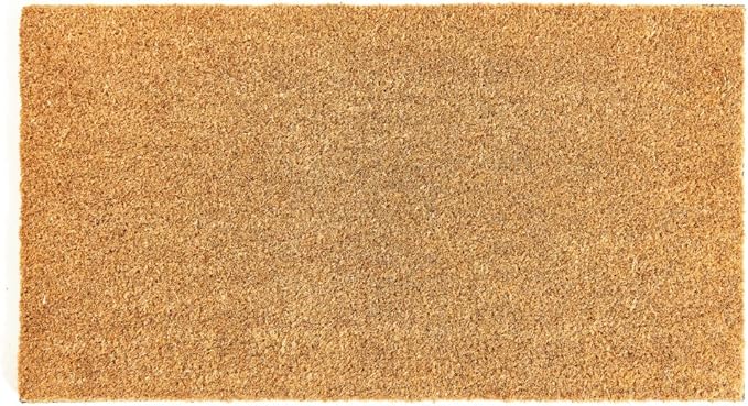 KANKUN Coco Coir Door Mat with Heavy Duty Backing, Welcome Doormat (17" x 30"), Doormat Entrance (Plain - Anti Shedding)-Ruum Studio Home