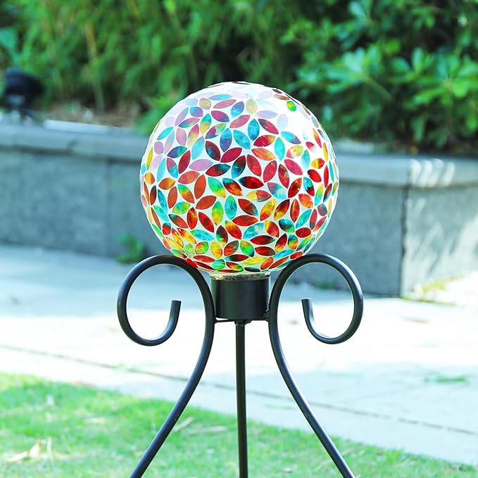 VCUTEKA Gazing Ball, 8" Glass Gazing Balls Sphere for Garden Lawn Outdoor Ornament Yard Decorative-Ruum Studio Home