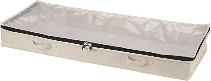 Household Essentials Cotton Canvas Under Bed Clothing and Linen Storage Bag | Natural-Ruum Studio Home