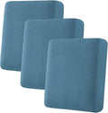 H.VERSAILTEX Super Stretch Individual Seat Cushion Covers Sofa Covers Slipcover Sets Thick Jacquard Textured Twill Fabric (3 Piece, Dusty Blue)-Ruum Studio Home