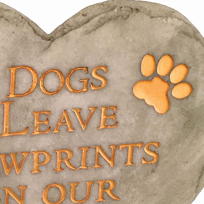 Spoontiques - Garden Décor - Dogs Leave Pawprints Stepping Stone - Decorative Stone for Garden-Ruum Studio Home