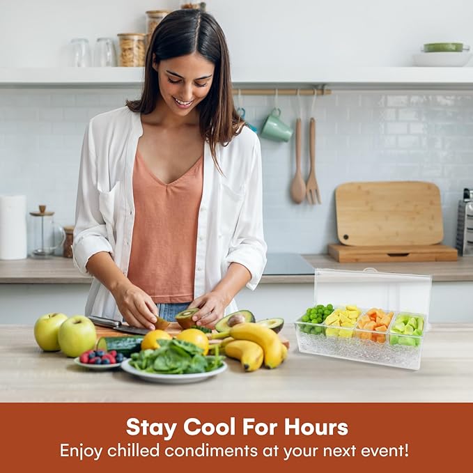 Estilo 4 Section Condiment on Ice, Clear (1-(Pack))-Ruum Studio Home