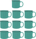 DISCOUNT PROMOS Ceramic Campfire Coffee Mugs 13 oz. Set of 10, Bulk Pack - Perfect for Tea, Espresso, Cappuccino, Hot Cocoa - Mint-Ruum Studio Home