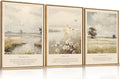 HPINUB Christian Bible Verse Framed Canvas Wall Art Set,Modern Scripture Floral Wall Decor,Vintage Jesus Religious Natural Wildflower Art Print for Living Room,Bedroom,Farmhouse,Prayer Room-24"x36"x3-Ruum Studio Home