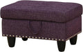 Ottoman Rectangular Storage Ottoman Bench, Footrest Stool Footstool with Lid for Living Room, Bedroom, Entryway, Brown, 28.5"x19.5"x17.5"-Ruum Studio Home