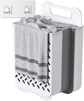 Plastic Foldable Laundry Basket with Handle, 42L Wall Mounted Laundry Hamper Freestanding Dirty Clothes Hamper, Collapsible Laundry Baskets Pop Up Hamper Storage Container for Snacks Dolls-Ruum Studio Home