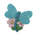 NAT & Jules Animal Character Shaped Dimensional Indoor Outdoor 11 inch Cast Resin Decorative Garden Stepping Stone, Patio, Walkway Sculpture Yard Art, Teal Blue Dragonfly-Ruum Studio Home
