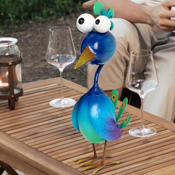 Kircust Peacock Decor Metal Yard Art Outdoor Statues Lawn Decorations Outside Garden Peacocks Decoration for Home-Ruum Studio Home