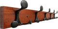 SKOLOO 24-Inch Cherry Wood Coat Rack Wall Mount with 5 Triple Hooks - Ideal for Family Entrances, Classrooms, and Pet Supplies Storage - Perfect Coat Hooks for Wall-Ruum Studio Home