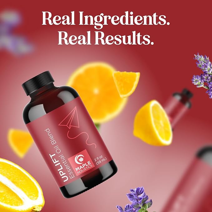 Uplift Aromatherapy Essential Oil Blend - Happy Essential Oil Blend of Calming Essential Oils for Diffusers for Home and Travel with Citrus Essential Oils and Pure Aromatherapy Oils for Diffusers 2oz-Ruum Studio Home