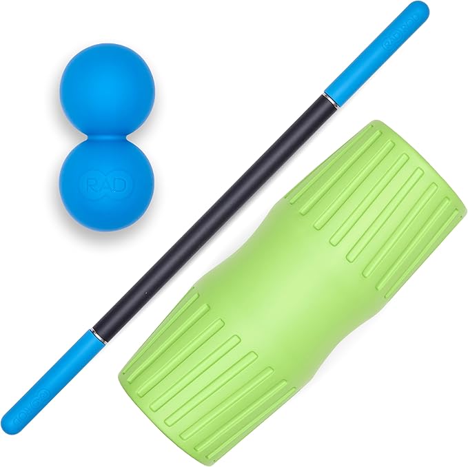 RAD Mobility Starter Pack for Myofascial Release, Muscle Recovery, and Tension Relief – Includes Exercise Foam Roller, Peanut Massage Ball, and Massage Stick-Ruum Studio Home