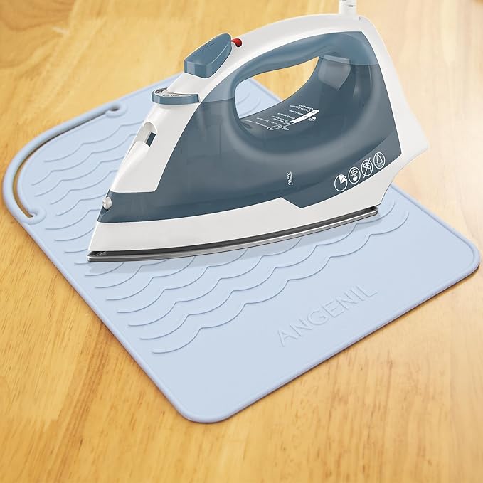 ANGENIL Heat Resistant Silicone Mat for Hair Tools - Counter Mat Pad Cover for Curling Irons, Flat Irons, and Hair Straighteners (9" x 6.5")-Ruum Studio Home