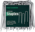 FEED GARDEN 6 Inch 100 Pack Galvanized Landscape Staples Plant Cover Stakes 11 Gauge Tent Stakes Garden Stakes Landscaping Fabric SOD Pins Yard Stakes for Decoration Weed Barrier Fabric-Ruum Studio Home