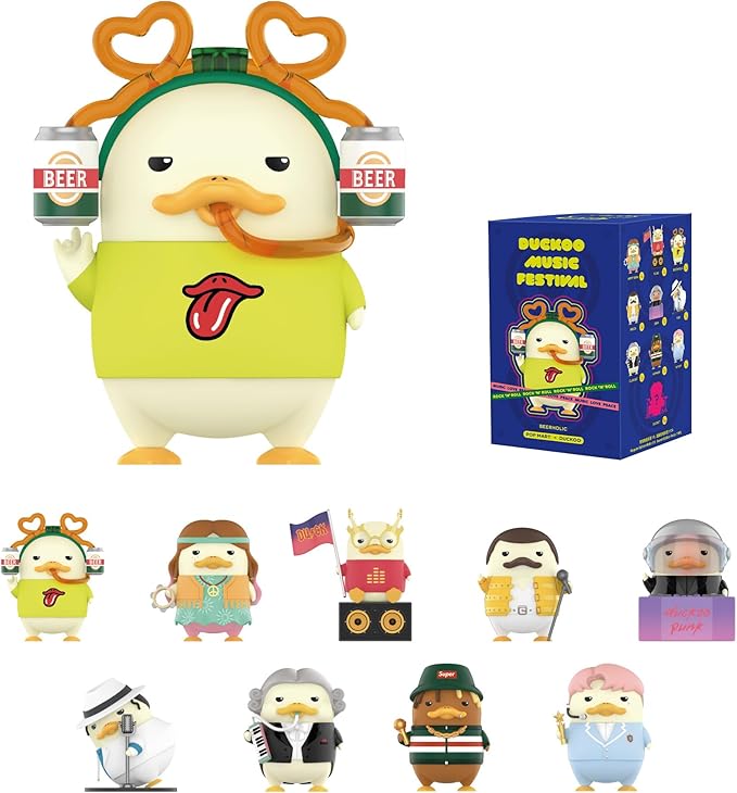 POP MART DUCKOO Music Festival Series Blind Box Figures, Random Design Action Figures Collectible Toys Home Decorations, Holiday Birthday Gifts for Girls and Boys, Single Box-Ruum Studio Home