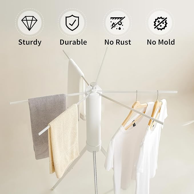 JOOM Clothes Drying Rack Portable Foldable - Drying Rack Clothing Space Saving,Collapsible Drying Rack for Laundry,Travel,Indoor,Outdoor. Folding Clothing Rack Home and Travel (Small Silver)-Ruum Studio Home