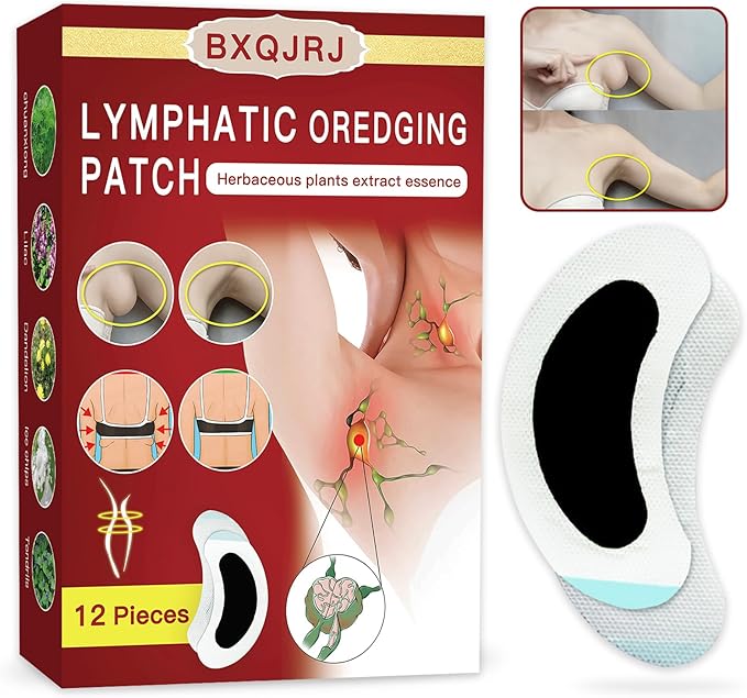 BXQJRJLymphatic Drainage Patch Lymphatic Drainage Herbal Lymphatic Drainage Care Patch Herbal Neck Patch (12)-Ruum Studio Home