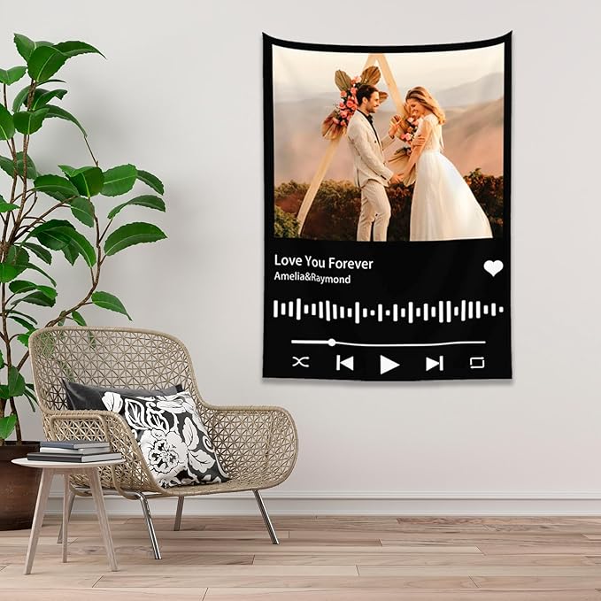 Custom Tapestry For Wall Bedroom Custom Backdrop Personalized Image Text Photo Customized Funny Tapestry Banners And Signs Song Vertical Tapestrys-Ruum Studio Home