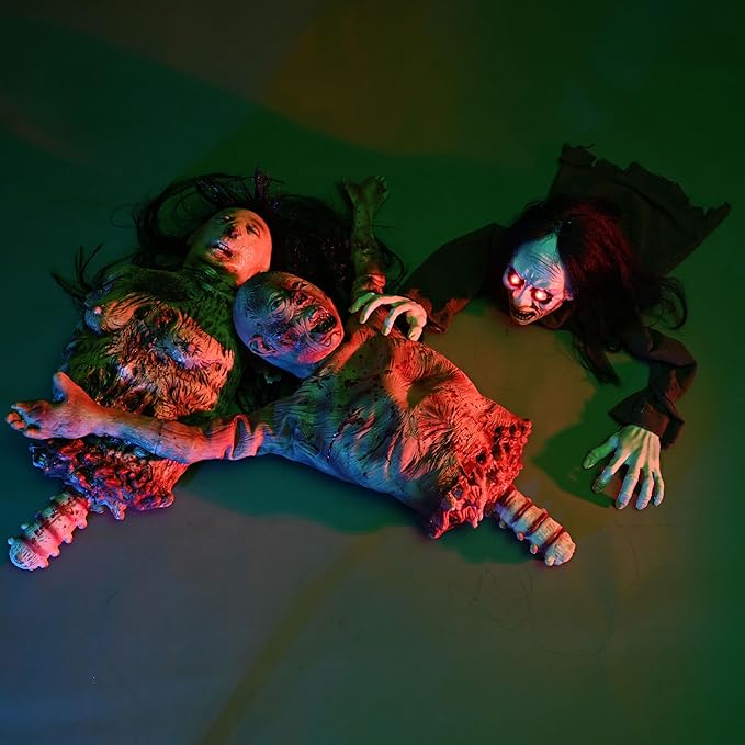 AW 32" Halloween Prop Limbless Woman Corpse Hanging Half Body Haunted House Party Yard Outdoor Decoration 2025-Ruum Studio Home