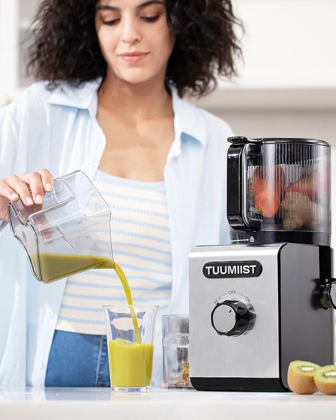 Cold Press Juicer Machines – 6.5'' Large Feed Chute for Whole Fruits & Vegetables, High Juice Yield, Easy To Clean-Ruum Studio Home