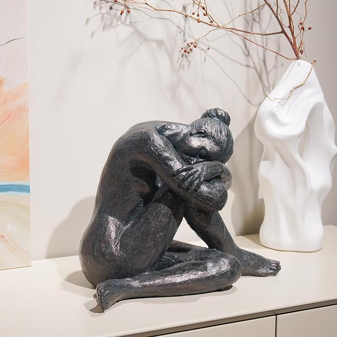 Guichifun Yoga Dancer Statue Home Decoration - Resin Sculpture Modern Creative Home Ballet Thinker Dancers Handicrafts Art Ware Home Décor Office Room Ornament Gifts 13.5 x 9.5 x 11.25 Inch-Ruum Studio Home