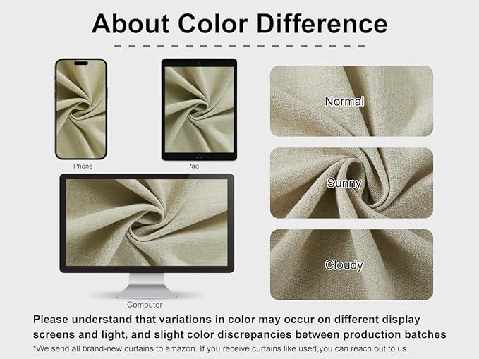 Vision Home Sand Pinch Pleated Full Blackout Curtains Linen Blended Room Darkening Window Curtains 108 inch for Living Room Bedroom Thermal Insulated Pinch Pleat Drapes with Hooks 60" Wx108 Lx1-Ruum Studio Home