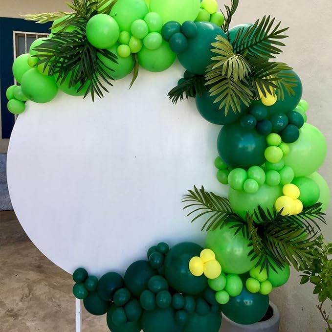 130pcs Green Balloons Different Sizes 18" 12" 10" 5" Party Latex Balloons for Birthday Dinosaur Baby Shower St. Patrick's Day Summer Jungle Forest Safari Party Decorations-Ruum Studio Home