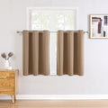 ChrisDowa Small Window Curtains for Kitchen and Bedroom - Grommet Short Thermal Insulated Room Darkening Curtains (2 Panels, Cappuccino, 52 x 36 Inch)-Ruum Studio Home