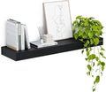 Heimlove 12" Deep Floating Shelves, 36 x 12 Inch Wall Mounted Long Floating Shelf with Invisible Brackets, for Home Decor, Bedroom, Kitchen, Living Room, Bathroom - 1 Pack, Black-Ruum Studio Home