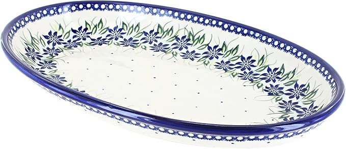 Blue Rose Polish Pottery Sierra Oval Platter-Ruum Studio Home
